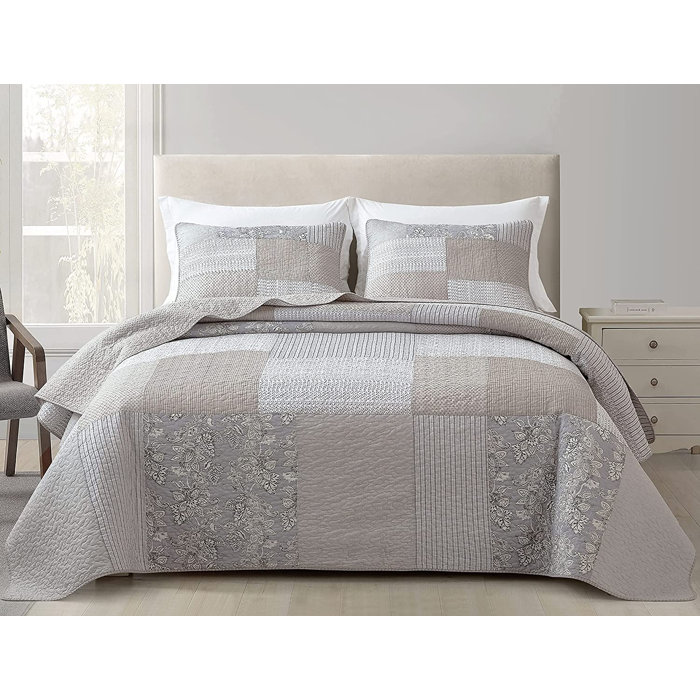 Rosalind Wheeler Adariaha 100 Cotton Quilt Set & Reviews Wayfair